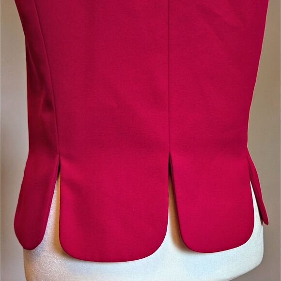 Vintage 90s Warren Red Vest, Satin Bow, Twee Academia, Size 6P - Picture 5 of 6